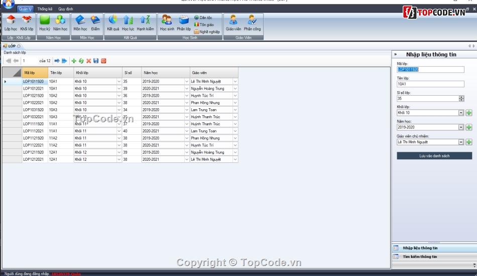 Quản lý học sinh,Quản lý THPT,Phần mềm quản lý học sinh